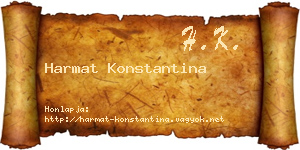 Harmat Konstantina névjegykártya